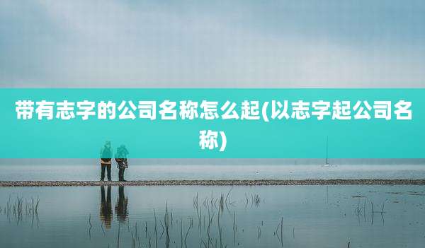 带有志字的公司名称怎么起(以志字起公司名称)
