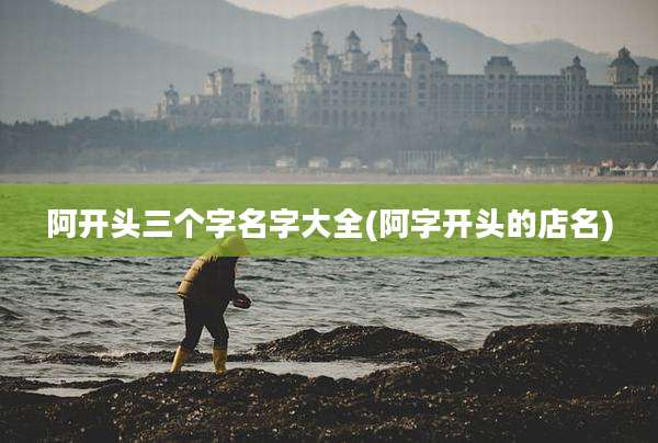阿开头三个字名字大全(阿字开头的店名)