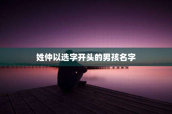 姓仲以选字开头的男孩名字