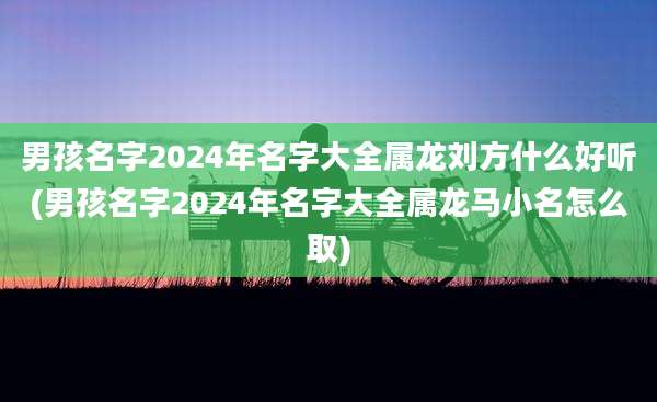 男孩名字2024年名字大全属龙刘方什么好听(男孩名字2024年名字大全属龙马小名怎么取)