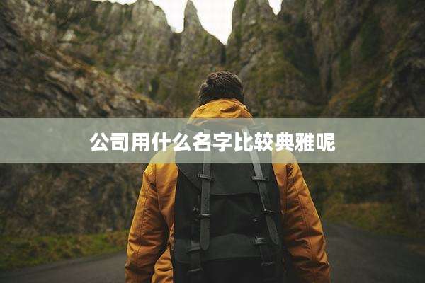 公司用什么名字比较典雅呢