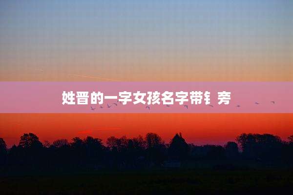 姓晋的一字女孩名字带钅旁