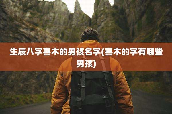 生辰八字喜木的男孩名字(喜木的字有哪些男孩)