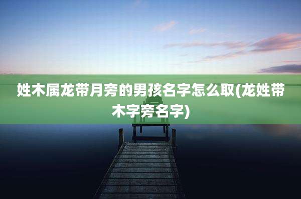 姓木属龙带月旁的男孩名字怎么取(龙姓带木字旁名字)