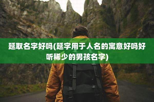 延取名字好吗(延字用于人名的寓意好吗好听稀少的男孩名字)