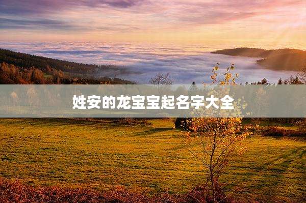 姓安的龙宝宝起名字大全