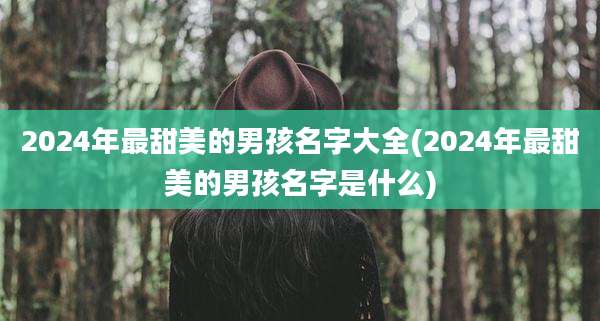 2024年最甜美的男孩名字大全(2024年最甜美的男孩名字是什么)