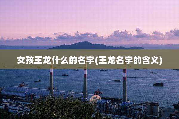 女孩王龙什么的名字(王龙名字的含义)