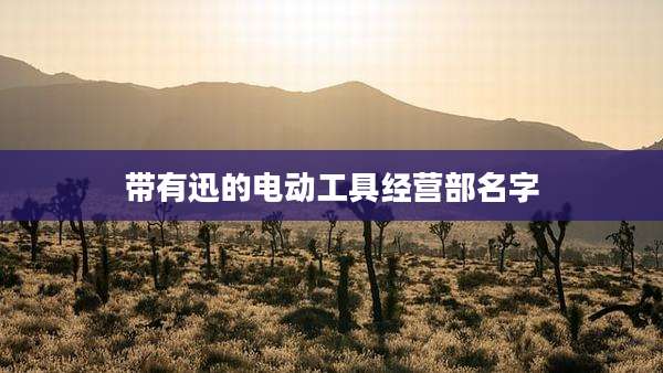 带有迅的电动工具经营部名字
