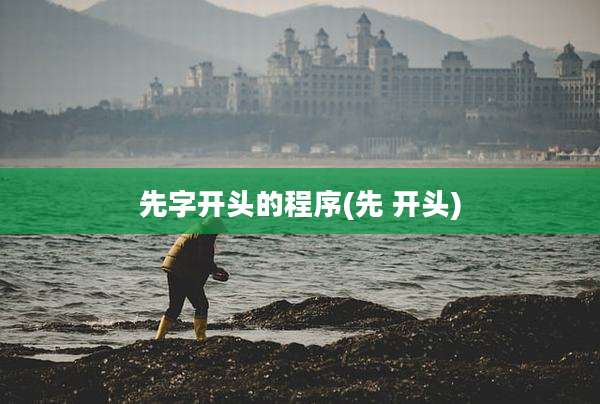 先字开头的程序(先 开头)