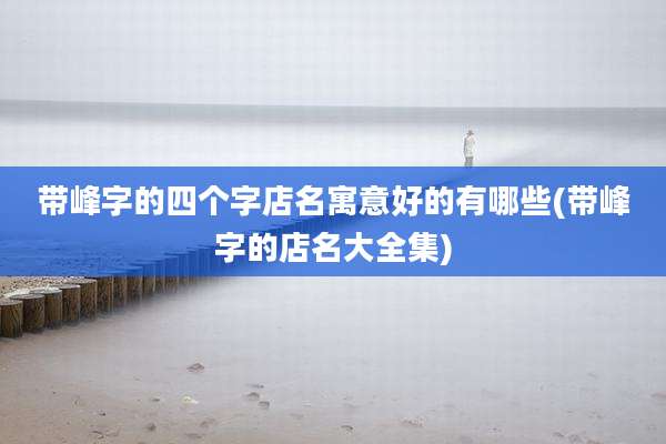 带峰字的四个字店名寓意好的有哪些(带峰字的店名大全集)
