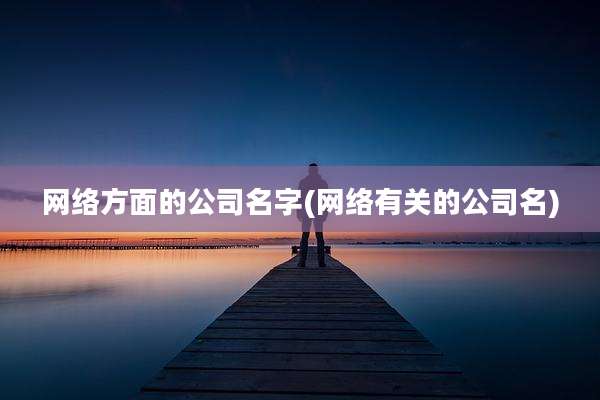 网络方面的公司名字(网络有关的公司名)