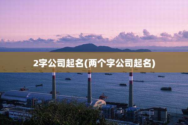 2字公司起名(两个字公司起名)