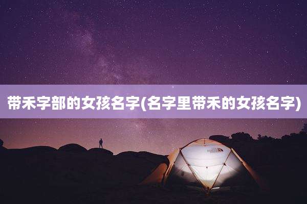 带禾字部的女孩名字(名字里带禾的女孩名字)