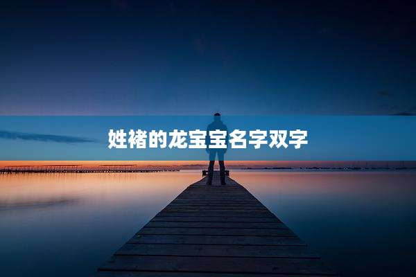 姓褚的龙宝宝名字双字