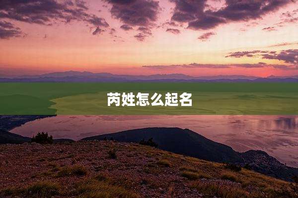 芮姓怎么起名