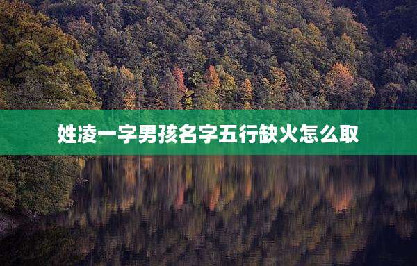 姓凌一字男孩名字五行缺火怎么取