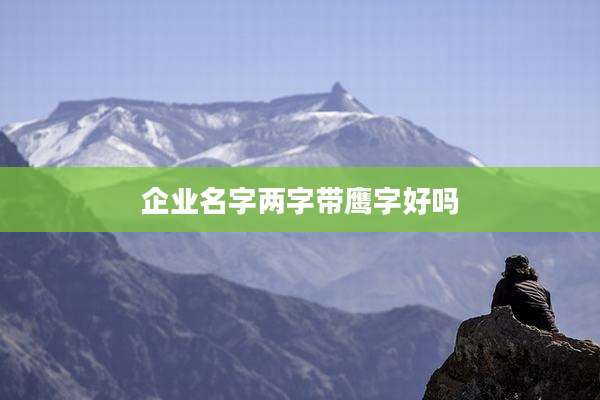 企业名字两字带鹰字好吗