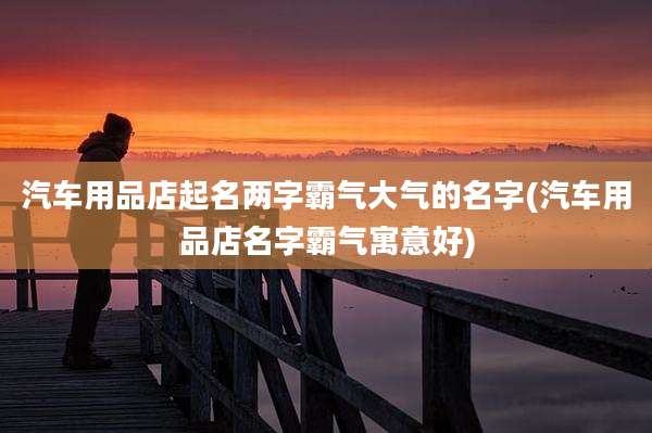 汽车用品店起名两字霸气大气的名字(汽车用品店名字霸气寓意好)