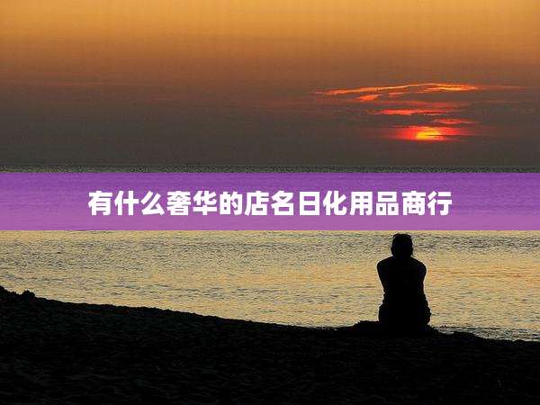 有什么奢华的店名日化用品商行