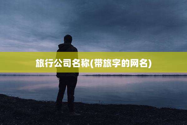 旅行公司名称(带旅字的网名)