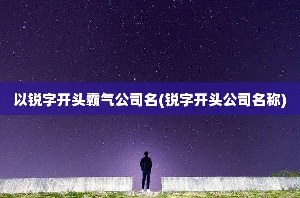 以锐字开头霸气公司名(锐字开头公司名称)