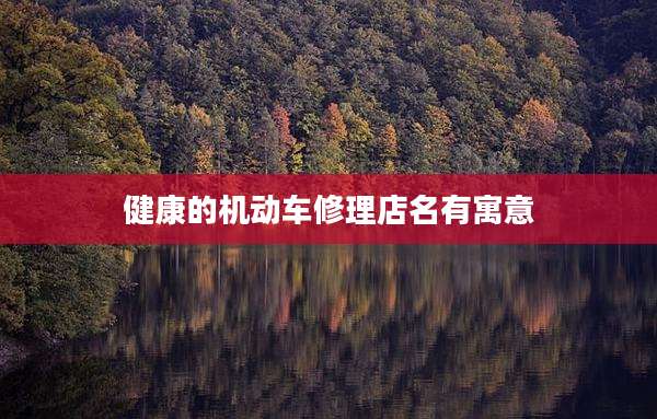 健康的机动车修理店名有寓意