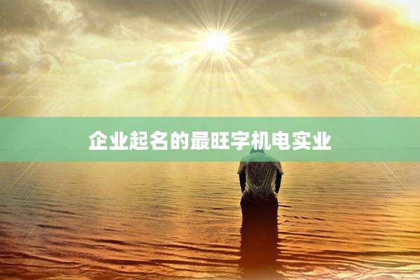 企业起名的最旺字机电实业