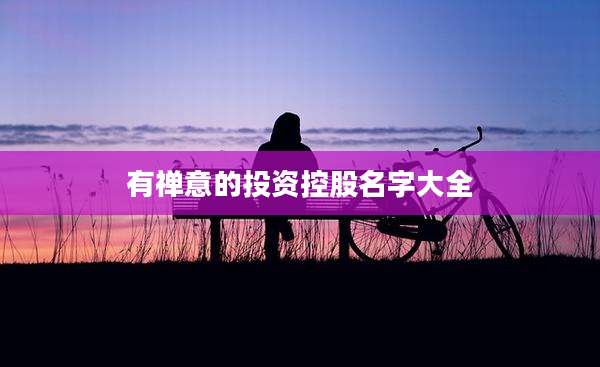 有禅意的投资控股名字大全