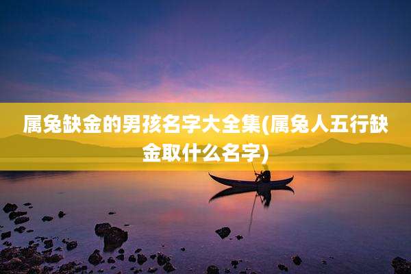 属兔缺金的男孩名字大全集(属兔人五行缺金取什么名字)
