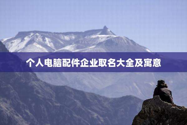 个人电脑配件企业取名大全及寓意