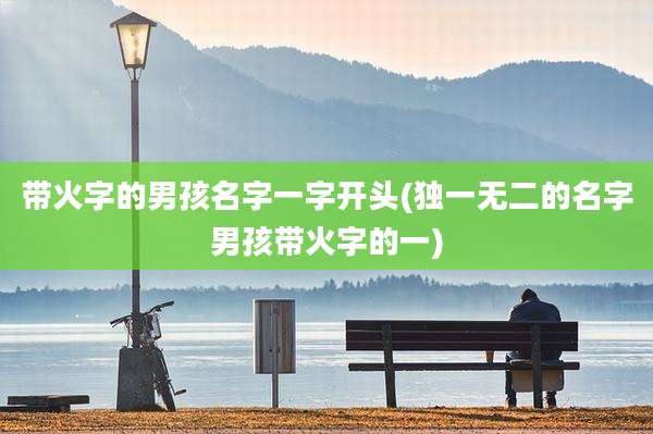 带火字的男孩名字一字开头(独一无二的名字男孩带火字的一)
