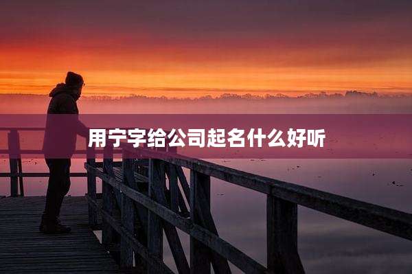 用宁字给公司起名什么好听