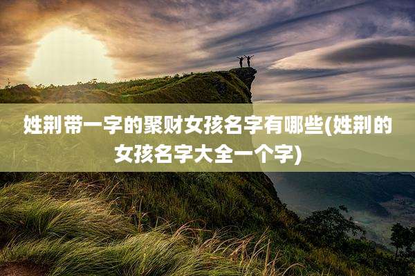姓荆带一字的聚财女孩名字有哪些(姓荆的女孩名字大全一个字)