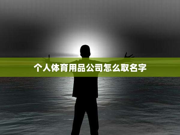 个人体育用品公司怎么取名字