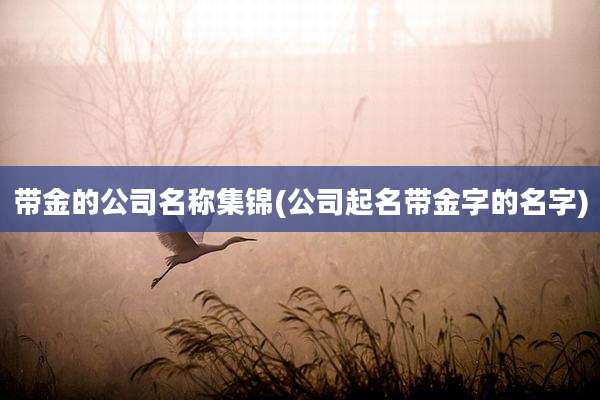 带金的公司名称集锦(公司起名带金字的名字)