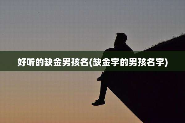 好听的缺金男孩名(缺金字的男孩名字)