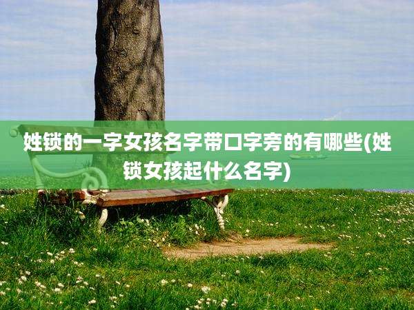 姓锁的一字女孩名字带口字旁的有哪些(姓锁女孩起什么名字)