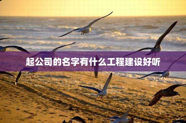 起公司的名字有什么工程建设好听