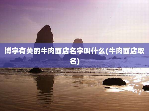 博字有关的牛肉面店名字叫什么(牛肉面店取名)