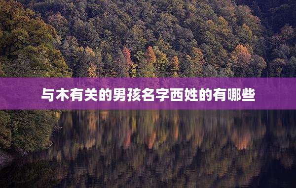 与木有关的男孩名字西姓的有哪些