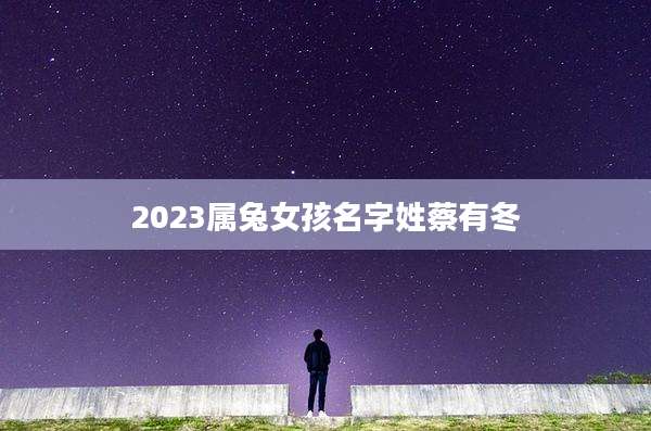 2023属兔女孩名字姓蔡有冬