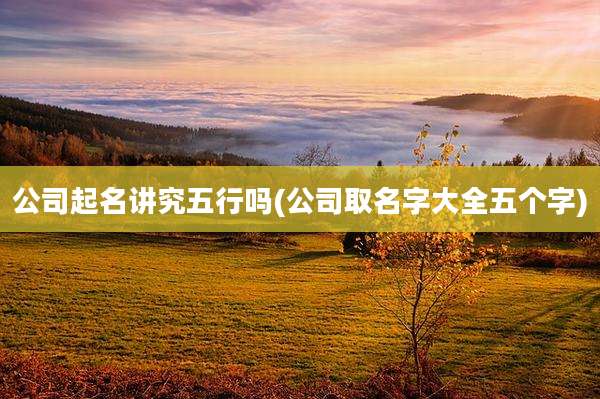 公司起名讲究五行吗(公司取名字大全五个字)