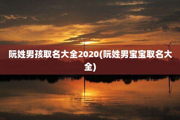 阮姓男孩取名大全2020(阮姓男宝宝取名大全)