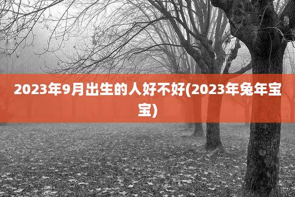2023年9月出生的人好不好(2023年兔年宝宝)