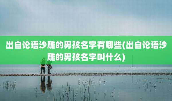 出自论语沙雕的男孩名字有哪些(出自论语沙雕的男孩名字叫什么)