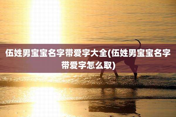 伍姓男宝宝名字带爱字大全(伍姓男宝宝名字带爱字怎么取)