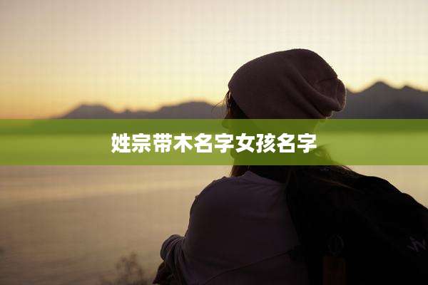 姓宗带木名字女孩名字