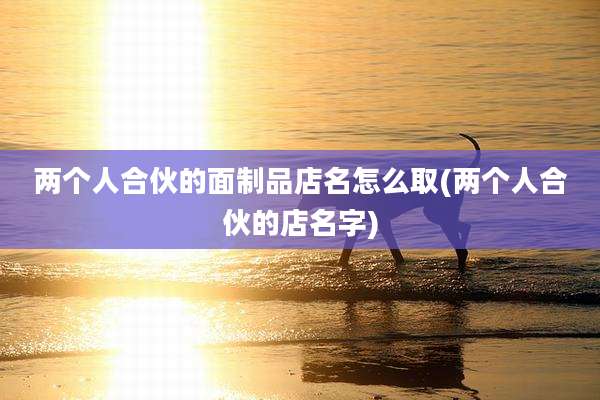 两个人合伙的面制品店名怎么取(两个人合伙的店名字)