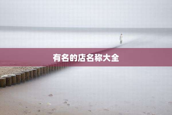 有名的店名称大全